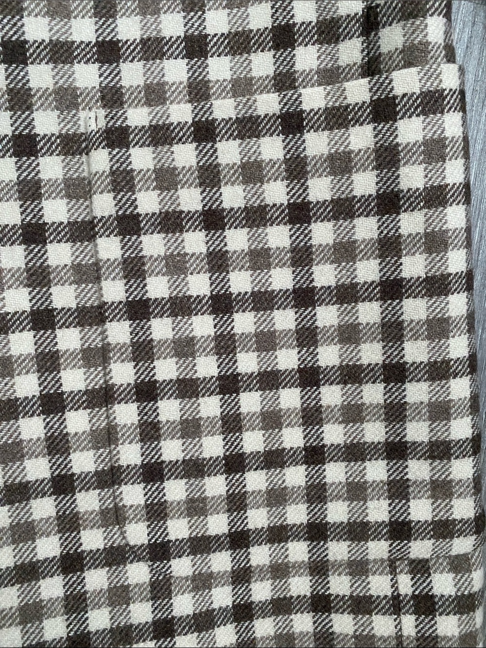 Madewell Larsen Blazer Undyed Wool Check Brown & Cream Plaid Single-Button $175 - Picture 7 of 13